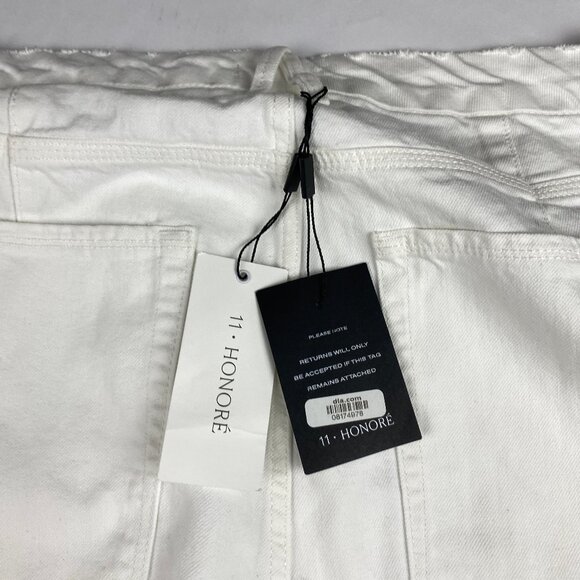 NWT Good American Jeans Women's Size 20 Good '90s Duster Natural Fray White - Picture 9 of 16